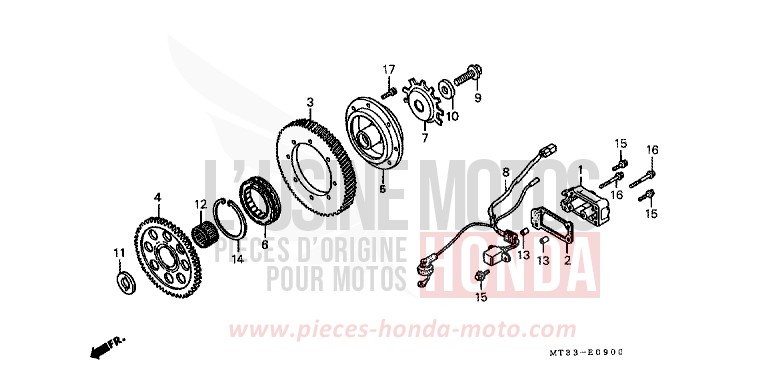 EMBRAYAGE DE DEMARRAGE de Pan-European ABS PEARL MULBERRY RED (R178P) 1992